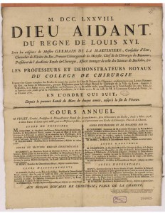 La formation des médecins et étudiants au 18ème siècle